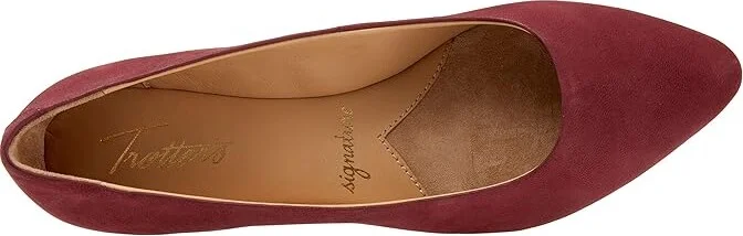 Trotters Estee Women's Slip-on Dress Shoes Dark Cherry Nubuck : 9 WW (EE) - Image 2