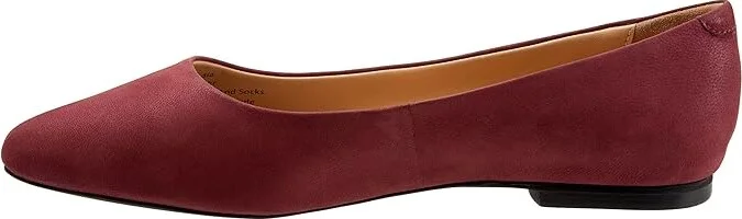 Trotters Estee Women's Slip-on Dress Shoes Dark Cherry Nubuck : 9 WW (EE) - Image 6
