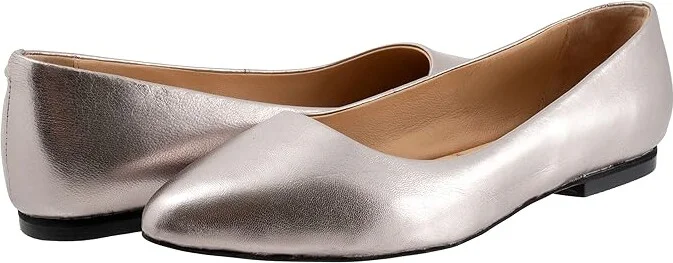Trotters Estee Women's Slip-on Dress Shoes Pewter Metallic : 7.5 W (D)