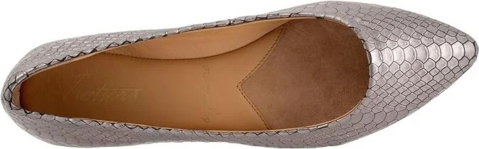 Trotters Estee Women's Slip-on Dress Shoes Pewter Snake : 10 W (D) - Image 2