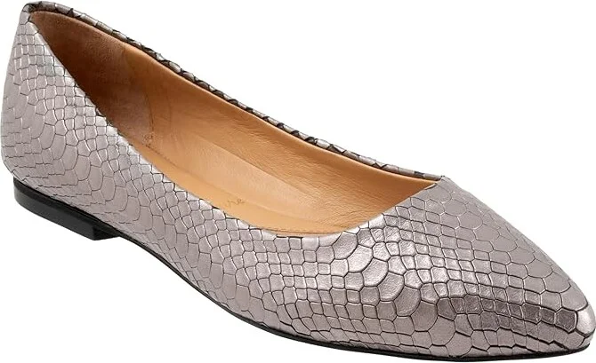 Trotters Estee Women's Slip-on Dress Shoes Pewter Snake : 10 W (D) - Image 5