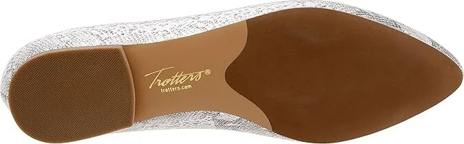 Trotters Estee Women's Slip-on Dress Shoes Silver Snake Leather : 7 WW (EE) - Image 3
