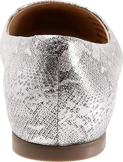 Trotters Estee Women's Slip-on Dress Shoes Silver Snake Leather : 7 WW (EE) - Image 4