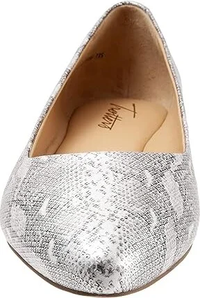 Trotters Estee Women's Slip-on Dress Shoes Silver Snake Leather : 7 WW (EE) - Image 5