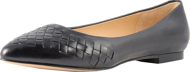 Trotters Estee Woven Women's Shoes Black Woven Leather : 7.5 N (AA) - Image 2