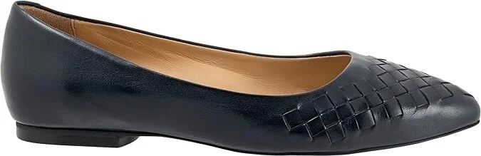 Trotters Estee Woven Women's Shoes Navy Woven Leather : 10.5 WW (EE) - Image 7