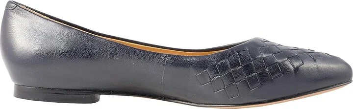 Trotters Estee Woven Women's Shoes Navy Woven Leather : 10.5 WW (EE) - Image 8