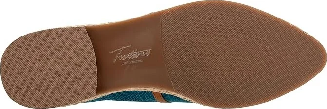 Trotters Estelle Women's Flat Shoes Aqua Canvas : 10 M (B) - Image 3