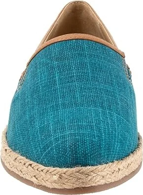 Trotters Estelle Women's Flat Shoes Aqua Canvas : 10 M (B) - Image 5