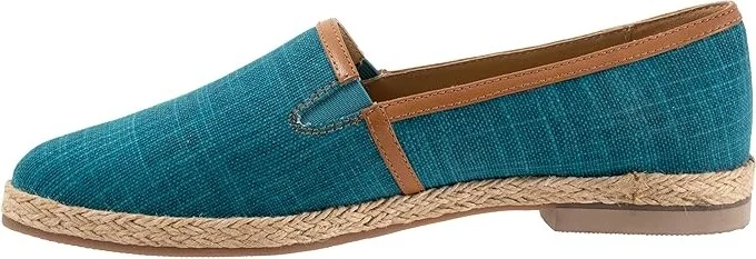 Trotters Estelle Women's Flat Shoes Aqua Canvas : 10 M (B) - Image 6