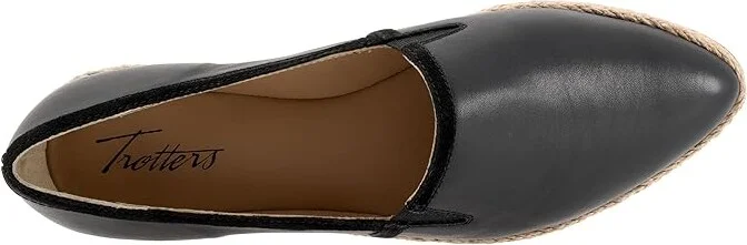 Trotters Estelle Women's Flat Shoes Black : 12 M (B), Canvas - Image 2