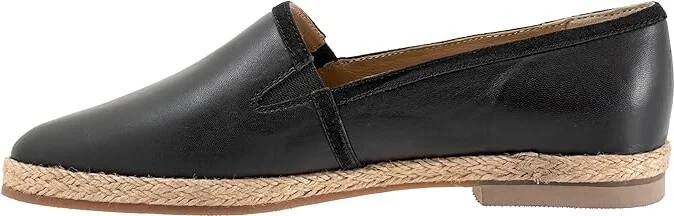 Trotters Estelle Women's Flat Shoes Black : 12 M (B), Canvas - Image 6