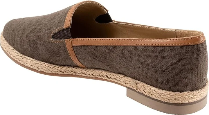 Trotters Estelle Women's Flat Shoes Brown Canvas : 10.5 N (AA) - Image 4