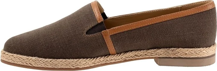 Trotters Estelle Women's Flat Shoes Brown Canvas : 10.5 N (AA) - Image 6