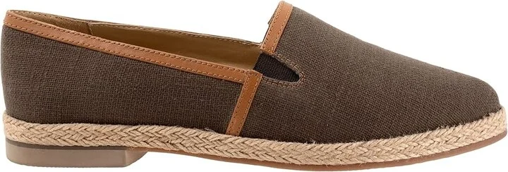 Trotters Estelle Women's Flat Shoes Brown Canvas : 10.5 N (AA) - Image 7