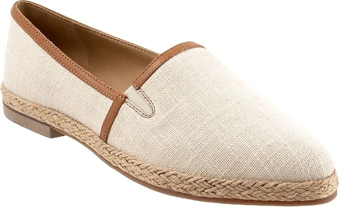 Trotters Estelle Women's Flat Shoes Natural Canvas : 12 M (B)