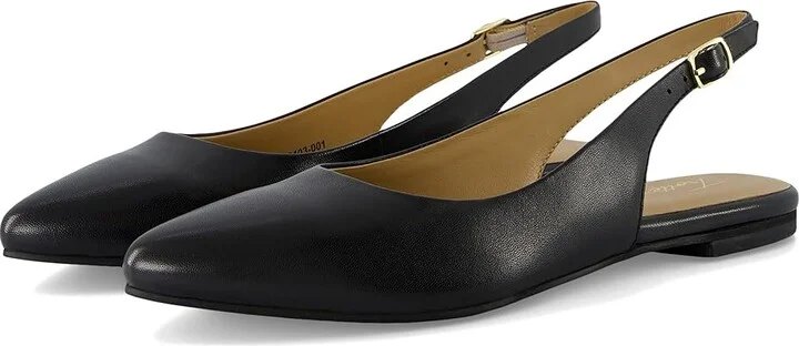 Trotters Evelyn Women's Flat Shoes Black : 6.5 M (B), Leather