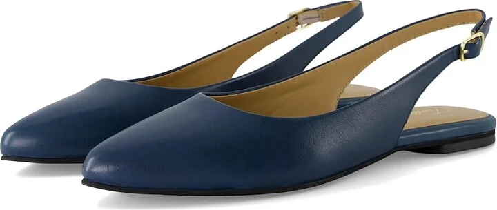 Trotters Evelyn Women's Flat Shoes Blue : 7 M (B), Leather