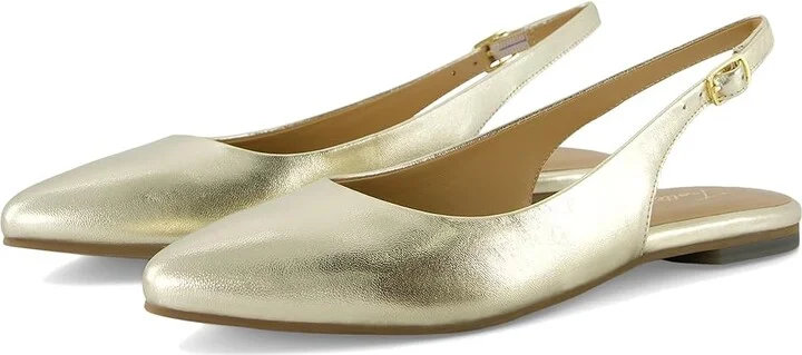Trotters Evelyn Women's Flat Shoes Champagne : 7.5 N (AA), Leather