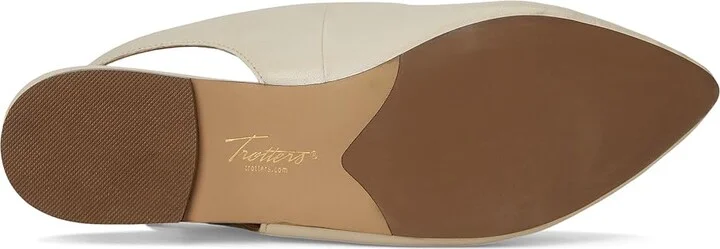 Trotters Evelyn Women's Flat Shoes Ivory : 6 W (D), Leather - Image 3
