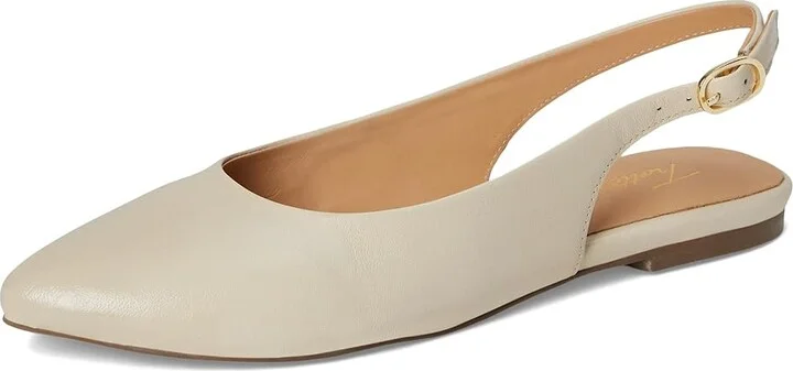 Trotters Evelyn Women's Flat Shoes Ivory : 6 W (D), Leather - Image 5