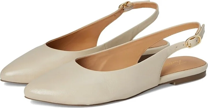 Trotters Evelyn Women's Flat Shoes Ivory : 6 W (D), Leather