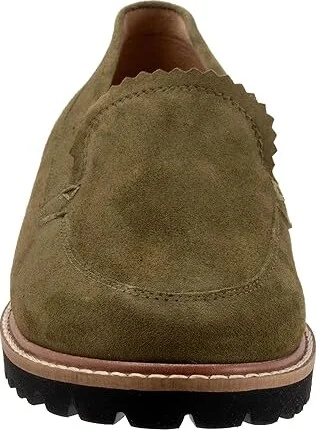Trotters Fayth Women's Flat Shoes Olive Suede : 7 M (B), Synthetic - Image 4