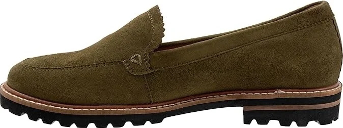 Trotters Fayth Women's Flat Shoes Olive Suede : 7 M (B), Synthetic - Image 5
