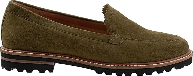 Trotters Fayth Women's Flat Shoes Olive Suede : 7 M (B), Synthetic - Image 6