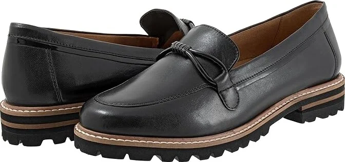 Trotters Fiora Women's Flat Shoes Black : 7.5 N (AA)