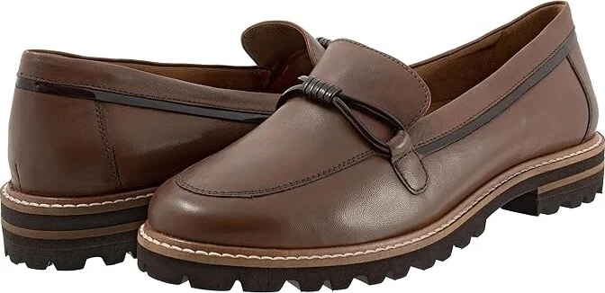 Trotters Fiora Women's Flat Shoes Dark Taupe : 11 W (D)