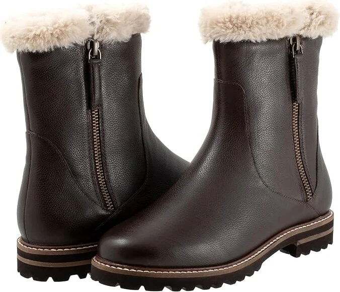 Trotters Forever Women's Boots Dark Brown : 11 M (B), Leather/Textile