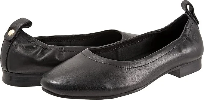 Trotters Gia Women's Flat Shoes Black : 9.5 M (B), Leather
