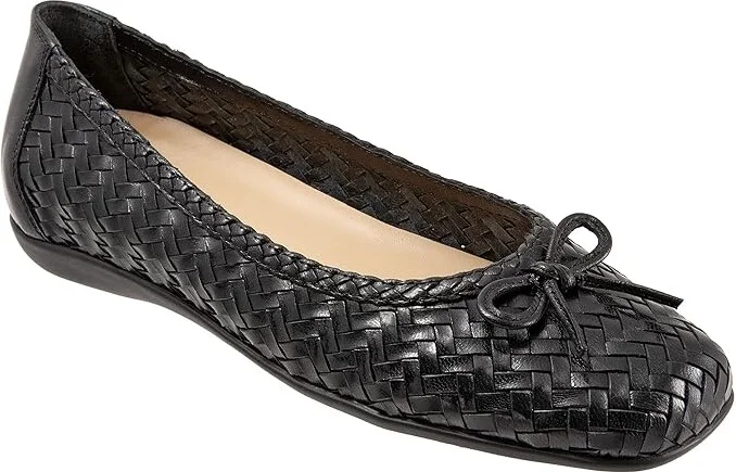 Trotters Gillian Women's Shoes Black Leather : 5 M (B)