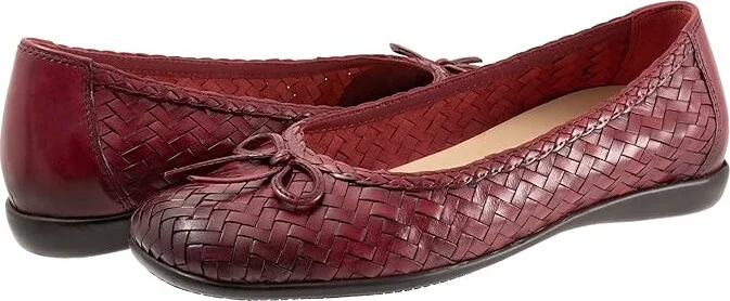 Trotters Gillian Women's Shoes Dark Red : 6.5 M (B), Leather