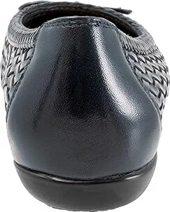 Trotters Gillian Women's Shoes Navy : 6.5 W (D), Leather - Image 4