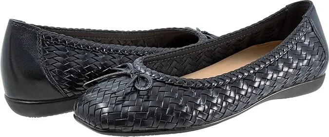 Trotters Gillian Women's Shoes Navy : 6.5 W (D), Leather