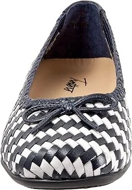 Trotters Gillian Women's Shoes Navy/White Leather : 5 M (B) - Image 5