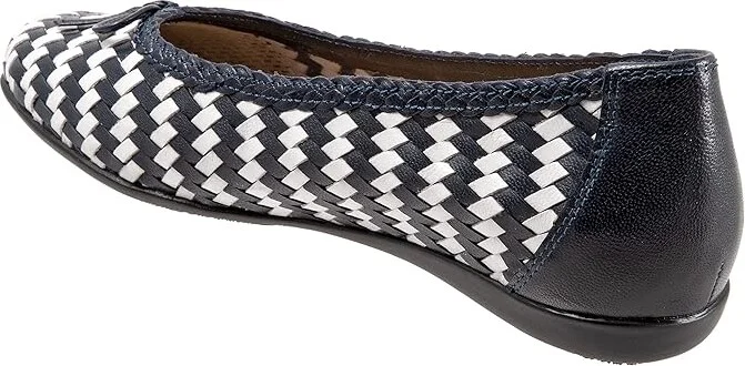Trotters Gillian Women's Shoes Navy/White Leather : 5 M (B) - Image 6