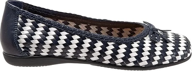 Trotters Gillian Women's Shoes Navy/White Leather : 5 M (B) - Image 7