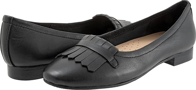 Trotters Greyson Women's Flat Shoes Black : 11 M (B), Leather