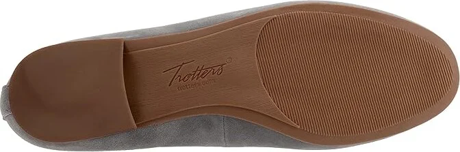 Trotters Greyson Women's Flat Shoes Smoke Grey Suede : 8 W (D) - Image 3