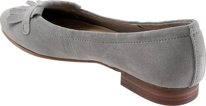 Trotters Greyson Women's Flat Shoes Smoke Grey Suede : 8 W (D) - Image 4