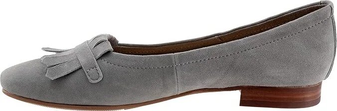 Trotters Greyson Women's Flat Shoes Smoke Grey Suede : 8 W (D) - Image 6