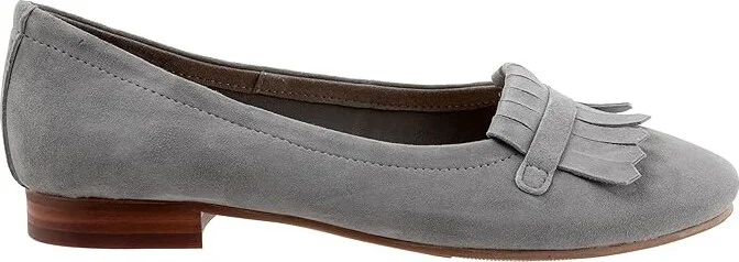 Trotters Greyson Women's Flat Shoes Smoke Grey Suede : 8 W (D) - Image 7