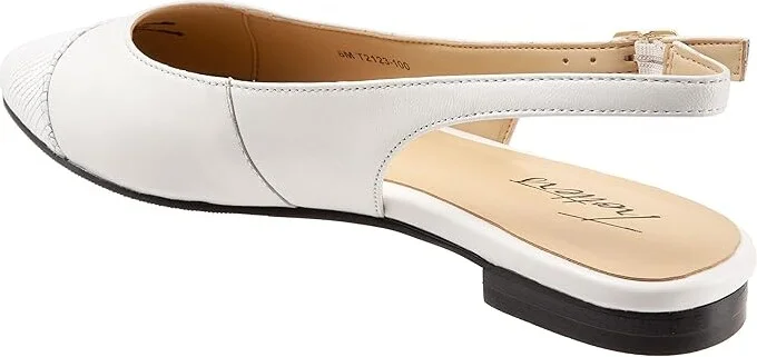Trotters Halsey Women's Shoes White Leather : 9 N (AA) - Image 6