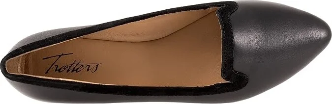 Trotters Hannah Women's Flat Shoes Black : 6.5 M (B), Leather - Image 2