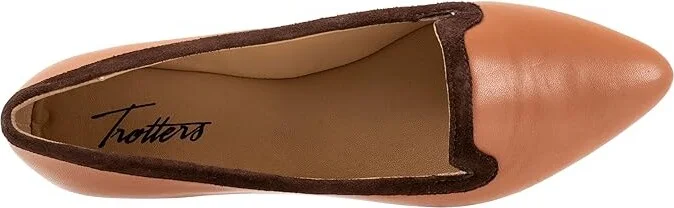 Trotters Hannah Women's Flat Shoes Luggage : 10.5 N (AA), Leather - Image 2