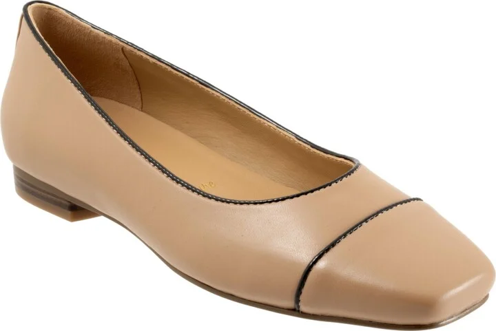 Trotters Harbor Flat - Beige/black