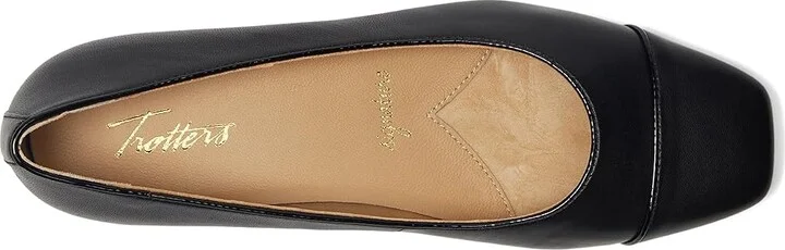 Trotters Harbor Women's Flat Shoes Black : 8.5 M (B), Leather/Rubber - Image 2